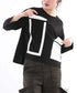 Geometric Panel Graphic Long Sleeve Top